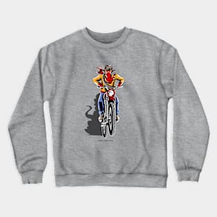 Cowboy Riding a Motorcycle Crewneck Sweatshirt